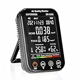 Monitor di qualità dell'aria, rilevatore professionale di qualità dell'aria interna, 4 in 1 tester di inquinamento dell'aria interna con HCHO (formaldeide), TVOC, temperatura (°F/°C)