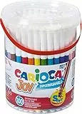 CARIOCA Barattolo Pennarelli Joy, Pennarelli Colorati per Bambini con Punta Fine, Ideali per Disegnare e Colorare, Super Lavabili, Colori Assortiti, 100 Pezzi
