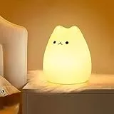 FOMYHEARD Luce Notturna Bambini, RGB Lampada Notturna Per Bambini, Dimmerabile Lucina Notte Bambini, Funzione Timer 7 Colori USB Ricaricabile LED Silicone Regalo Neonato Cameretta