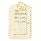 THUN - Calendario da Muro Perpetuo - Arredamento Casa - Linea Elegance - Ceramica - 20 x 32,6 x 1,5 h cm