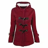 AJGRHE Cappotti Giacche per Ragazzi San Valentino Felpe con Cappuccio Patchwork da Donna Felpe con Cappuccio a Maniche Lunghe con Coulisse e Maniche Lunghe (Rosso,4XL)