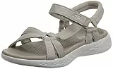Skechers On-The-Go 600-Ampia brillantezza, Sandalo Sportivo Donna, Naturale, 37 EU Larga
