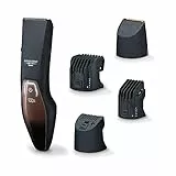 Beurer HR 4000 Regolabarba senza Fili con Batteria Ricaricabile, 4 Accessori e Lama con Rivestimento in Titanio