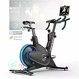 Sportstech sBike Lite - Bicicletta Indoor intelligente con LED + App con lezioni in diretta e on-demand e supporto tablet a 360° per un allenamento completo del corpo