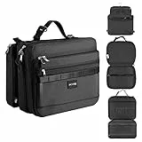 KYG Borsa da Toilette, Beauty Case da Viaggio per Uomo Donna, Appesa Multifunzione Impermeabile Borsa da Trucco Staccabile, 2 in 1 Borse da Toilette Portatile Nero