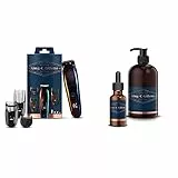 King C. Gillette Kit Regolabarba Uomo, Tagliacapelli Senza Fili + Lame Affilate Di Lunga Durata & Set Regalo Per Cura Della Barba Uomo, Detergente Barba E Viso Con Acqua Di Cocco
