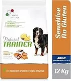 Natural Trainer Sensitive No Gluten Cibo per Cani Adulti con Salmone - 12kg