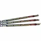 Set da 10 Torce Romane Antivento. Dimensioni: Altezza cm. 58; dimanetro cm. 3. Ideale per Ambienti Esterni.