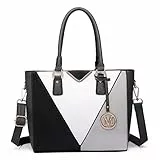 Miss Lulu Borsa da Donna Borsa a Tracolla Abbinata a Colori Alla Moda Borsa a Spalla Multiuso per Occasioni Speciali (Edizione grigia)