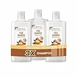 Omia, Fisio Shampoo Eco Bio con Olio di Argan del Marocco per Capelli Secchi, Nutriente e Ristrutturante, Shampoo per Lavaggi Frequenti, Senza Siliconi e SLES, 3 Flaconi da 200 ml