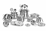 Barazzoni Tummy Batteria 25 pezzi, Acciao inox 18/10. Made in Italy