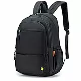 BAGZY Zaino da Viaggio Ryanair 40x20x25, Leggero, Porta PC 15,6 Pollici, Bagaglio a Mano in Nylon Impermeabile, da Uomo, da Lavoro, per Aereo e Università [Nero]