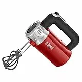 Russell Hobbs Frullatore a Immersione, Design Vintage, 2 velocità, Lavastoviglie ok, 700 W, Gambo rimovibile, Retro, Rosso, 25200-56