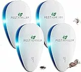 Antizanzare Ultrasuoni,Repellente ad Ultrasuoni Elettromagnetico Efficace,2023 Repellente per Zanzare,Topi,Formiche,Mosche, Ragni,Scarafaggi-100% Professionale ed Efficace (Pacchetto di 4)