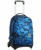 Invicta Trolley Invicta, Tech Camo Squared, Blu, 3 in 1 Zaino Sganciabile, Viaggio y Scuola