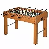 HOMCOM Calcio Balilla Professionale per Adulti e Bambini in MDF, Tavolo da Biliardo Billiardino con 2 Palline, Segnapunti e 22 Giocatori, 122x61x80.7cm
