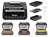 BEPER CUCINOTTO Grill e Friggitrice ad Aria Multifunzione con 8 Programmi - Friggitrice ad Aria, Barbecue, Forno, Piastra Cucina ed Essiccatore + Accessori Inclusi, P101FRI080