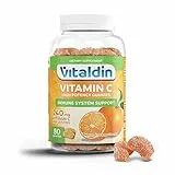 VITALDIN Vitamina C Gummies – 240 mg per dose – 80 Caramelle Gommose (fornitura per 40 giorni), gusto Arancia – Rinforzo del Sistema Immunitario – Senza Glutine – per Bambini e Adulti