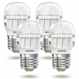 SANSI Lampadina LED E27 60W Equivalente, Lampadina A11 per Piccoli Elettrodomestici, 7W Giorno 5000K 800 Lumen Lampadina LED per Illuminazione Domestica, Confezione da 4 Non Dimmerabile