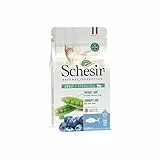 Schesir, Cibo Secco Completo e bilanciato per Gatti sterilizzati Linea Natural Selection Ricco in Tonno, in crocchette - Formato Sacco da 1,4 kg