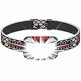 Gritin Lampada Frontale LED, 2000L Super Luminosa Lampada da Testa Ricaricabile USB con 8 Modalità di Illuminazione e Sensore Movimento, IPX5 Impermeabile Torcia Frontale per Campeggio, Corsa, Pesca