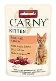 animonda Carny Kitten, cibo umido per gatti, Manzo, Vitello + Pollame 12 x 85 g