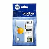 Brother LC-3211VAL Cartucce InkJet Originali, Capacità standard, fino a 200 pagine, per Stampanti MFCJ491DW, MFCJ497DW, MFCJ890DW, DCPJ572DW, Multipack Nero/Ciano/Magenta/Giallo
