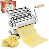 Imperia Macchina per Pasta Manuale con Manovella Sfogliatrice, acciaio cromato