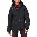 Amazon Essentials Piumino con Cappuccio a Maniche Lunghe Pesante (Taglie Forti Disponibili) Donna, Nero, XXL Plus