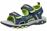 KangaROOS K-Logan, Scarpe da Ginnastica Basse Unisex-Bambini, Blu (Dk Navy/Lime 4054), 37 EU