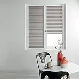 store d'intérieur Tapparella 1950033 - Tenda avvolgibile Giorno e Notte, in Poliestere, Grigio, 45 x 180 cm