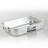 Pentole Agnelli ALMA15136 Alluminio Professionale 3 mm, Teglia/Rostiera Rettangolare Angoli Tondi Mezzo Peso, 36 x 26 cm