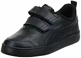 PUMA Courtflex V2 V Ps, Scarpe da ginnastica, Unisex - Bambini e ragazzi, Puma Black-Dark Shadow, 32 EU