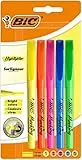 Bic Brite Liner - Evidenziatore, confezione da 5 unità, colori assortiti