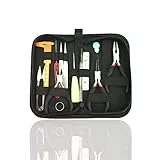 Kit di strumenti per la creazione di gioielli,14 pezzi Custodia per strumenti di riparazione dei gioielli con pinze, taglierina, forbici