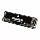 Corsair MP600 PRO NH 1 TB SSD M.2 NVMe PCIe Gen4 x4 – TLC NAND ad Alta Densità – M.2 2280 – Compatibilità con DirectStorage – Fino a 7.000 MB/sec – Senza Dissipatore di Calore - Nero