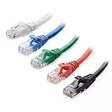 Cable Matters Set di 10G cavi Ethernet corto snagless Cat6 in 5 colori 30cm (cavo Cat6, cavo Cat 6) 0,3 m