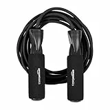 Amazon Basics corda per saltare standard, Nero, 2,8 m di lunghezza per 5 cm