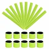 Fascia Catarifrangente, Bande Catarifrangenti, Bande Bracciale Riflettente, Bande Riflettenti Regolabile, Fasce Riflettenti Polso, per Bici Moto Jogging Ciclismo, 10 Pezzi Helweet