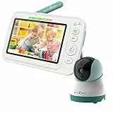 Heart of Tafiti Baby Monitor Video, Schermo Diviso da 720P HD 5' con Telecamera, Riduzione CEM, Videocamere per Visione Notturna Pan-Tilt-Zoom, Nessun WiFi, Attivazione Vocale, Nile 50.