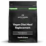 Frullato Sostitutivo Dei Pasti Dietetico Vegano di THE PROTEIN WORKS | 100% A Base Vegetale | Vitamine E Minerali Essenziali | Economico, Salutare E Rapido | Crema Alla Vaniglia | 1kg