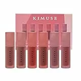 KIMUSE Lip Tint Stain, Tinta acqua 6 Colori | Colore ad alto pigmento, a lunga tenuta, senza peso, Idratante, non testato su animali