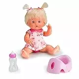NENUCO - Bambola Nenuco Bevi e Bagna, con Biberon e Vasino, Dandole il Biberon Farà la Pipì come un Vero Bimbo, per Bambine/I da 10 Mesi, Famosa 700014961