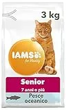 IAMS for Vitality Alimento secco per gatti anziani con pesce oceanico (7 anni o più), 3 kg