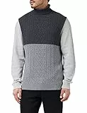 G-STAR RAW Men's Cable Color Block Loose Turtle Knit, Multicolore (lt shadow htr/medium grey htr/grey htr D22482-D239-D561), S