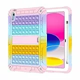 XZC Custodia per iPad di 10a generazione da 10,9 pollici 2022, resistente agli urti e robusta, custodia protettiva per iPad da 10,9 pollici versione 2022 (Rainbow 1)