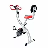 Ultrasport F-Bike 200B, attrezzatura fitness per allenamento di resistenza, da casa, utilizzabile come ergometro oder cyclette, pieghevole con otto livelli di resistenza, Nero/Rosso