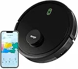Venga! Aspirapolvere robot, detergente per pavimenti, navigazione laser, con app, nero, VG RVC 3002 BK