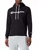 Champion Legacy American Classics Heavy Powerblend Fleece Logo Felpa con cappuccio, Uomo ,Nero, M