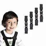 Fibbia Di Sicurezza Seggiolino Auto, Clip Bambino Cintura Di Sicurezza Auto, Durevole, Per Impedire Ai Bambini Di Tirare Le Braccia Fuori Dalla Cintura Di Sicurezza, 4 Pezzi. (Nero)